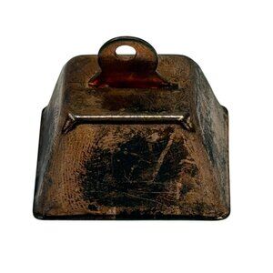 VTG 80s Copper Cowbell Rustic Farmhouse Mini Metal Bell 2" Metal Decor Timeless